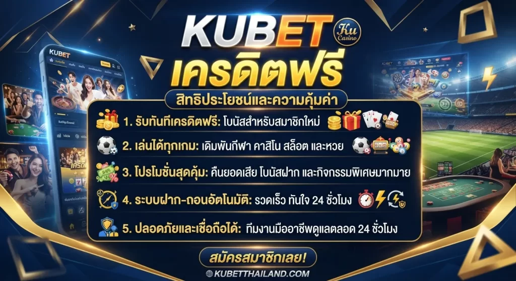สิทธิประโยชน์และความคุ้มค่าจาก KUBET เครดิตฟรี